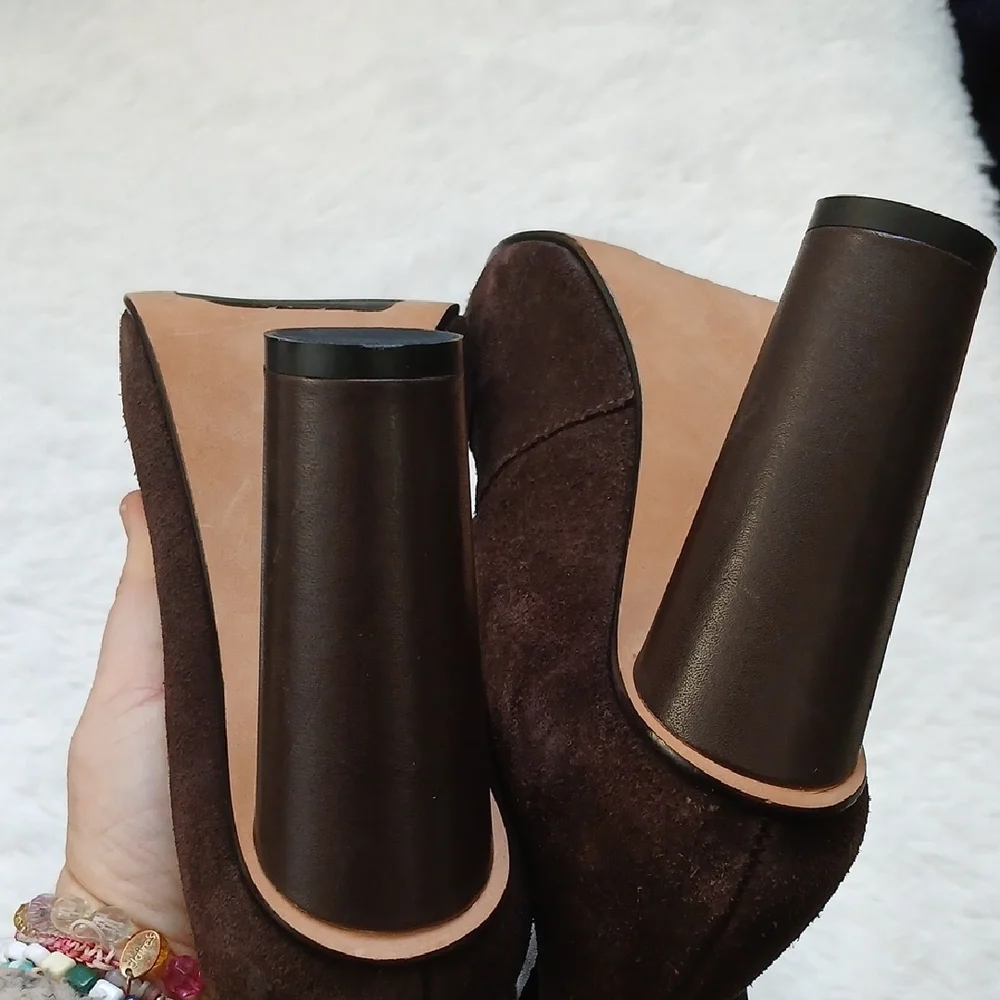 L.L. Bean Dark Brown Women's Ankle Strap‎  Heels Size 6.5 M